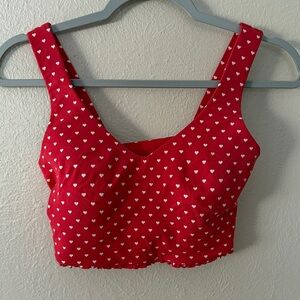 Target Red Heart Print Bra